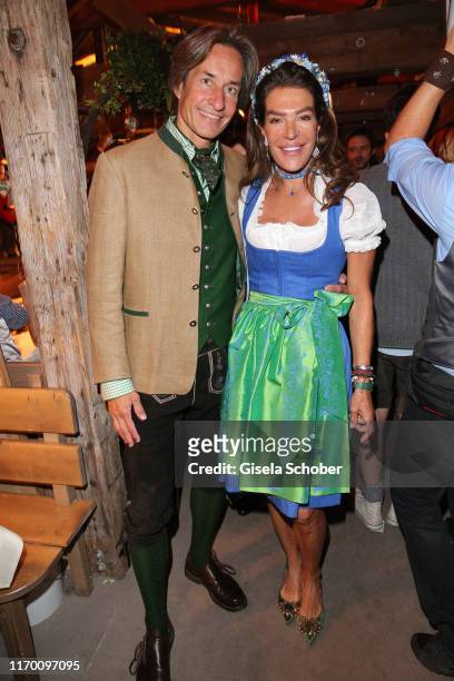 Karl-Heinz Grasser, Fiona Swarovski during the Oktoberfest 2019 opening at Theresienwiese on September 21, 2019 in Munich, Germany.