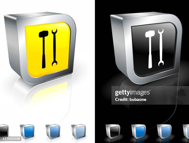 construction tools 3d royalty free vector art - sledgehammer stock illustrations