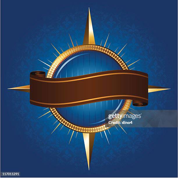 seven seas compass - nautical compass stock illustrations
