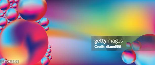 fluid design abstract banner - prism rainbow stock illustrations