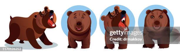 angry bear - bear logo stock illustrations