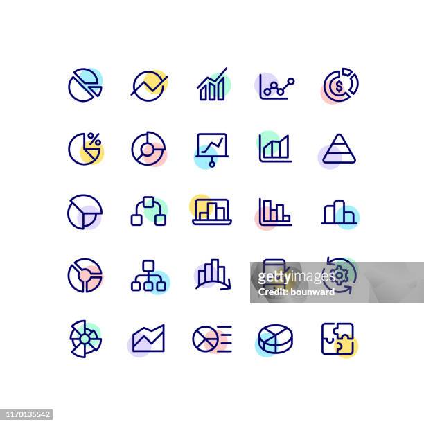 gliederungsinfografik geschäftssymbole - identification chart stock-grafiken, -clipart, -cartoons und -symbole