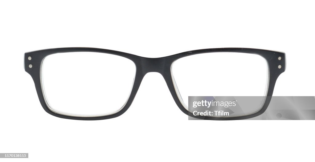 Eye glass on white background