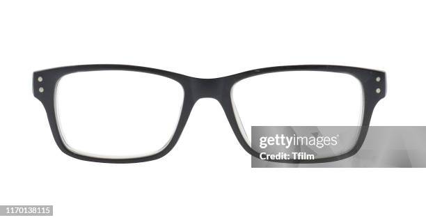 eye glass on white background - glasses bildbanksfoton och bilder