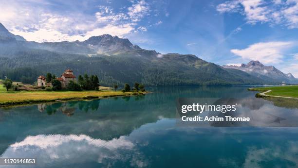 silvaplanersee, switzerland, europe - saint moritz stock-fotos und bilder