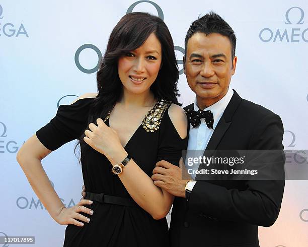 Qi Qi and Simon Yam make a personal appearance to celebrate the US launch of OMEGA Ladymatic on June 18, 2011 in Santa Clara, California.