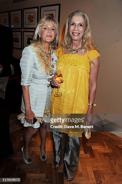Liz Brewer and Lady Colin Campbell attend Liz Brewer's 'Ultimate Guide To Party Planning & Etiquette' Book Launch Party on June 18, 2011 at the...
