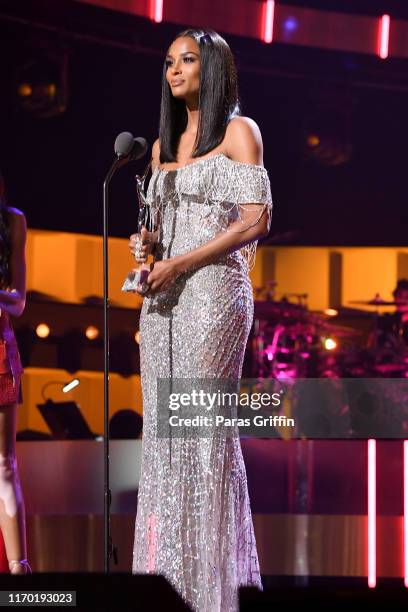 Ciara speaks onstage at Black Girls Rock 2019 Hosted By Niecy Nash at NJPAC on August 25, 2019 in Newark, New Jersey.