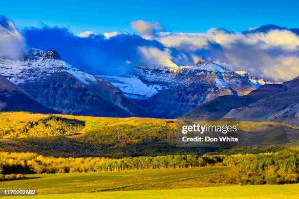alberta canada countryside - foothills stock pictures, royalty-free photos & images