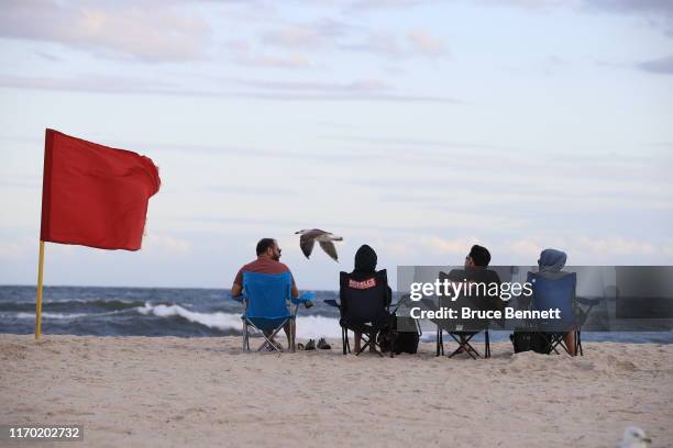 General view of visitors to Jones Beach on August 25, 2019 in Wantagh, New York.