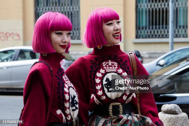 Amiaya seen outside the Etro show during Milan Fashion Week Spring/Summer 2020 on September 20, 2019 in Milan, Italy.