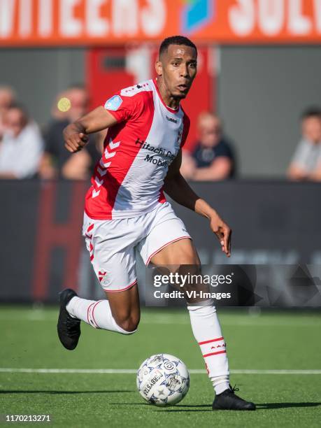 Michael Chacon of FC Emmen during the Dutch Eredivisie match between FC Emmen and Feyenoord Rotterdam at De Oude Meerdijk on September 22, 2019 in...