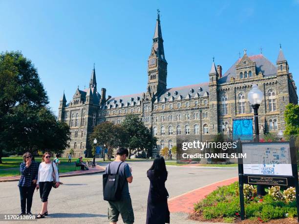 View of Healy Hall at Georgetown University is seen on September 22, 2019 in Washington,DC. - Established in 1789, Georgetown is the nations oldest...