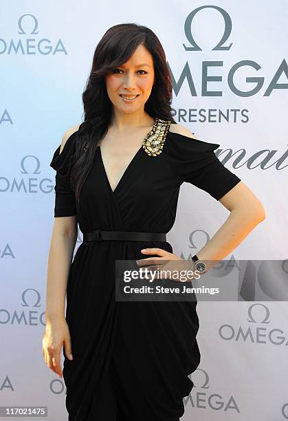 Qi Qi makes a personal appearance to celebrate the US launch of OMEGA Ladymatic on June 18, 2011 in Santa Clara, California.