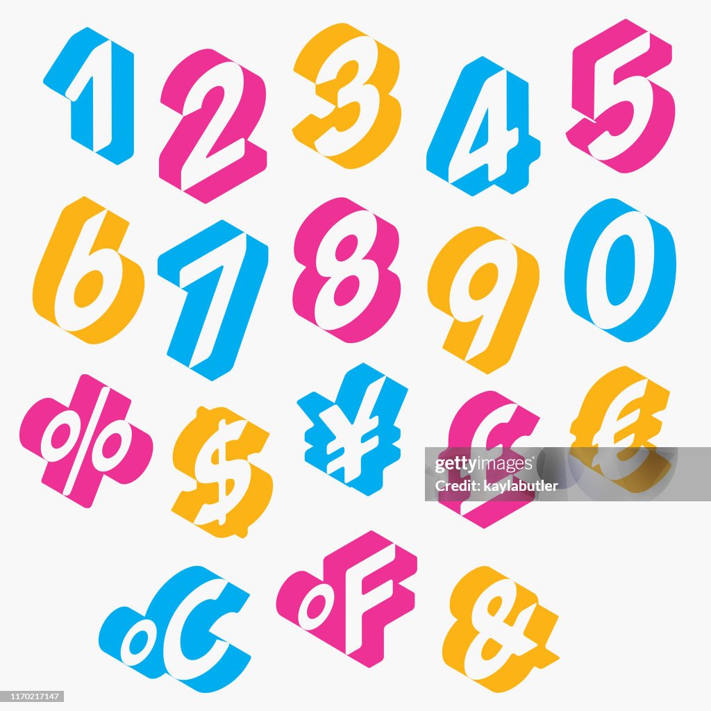 3D Number Set
