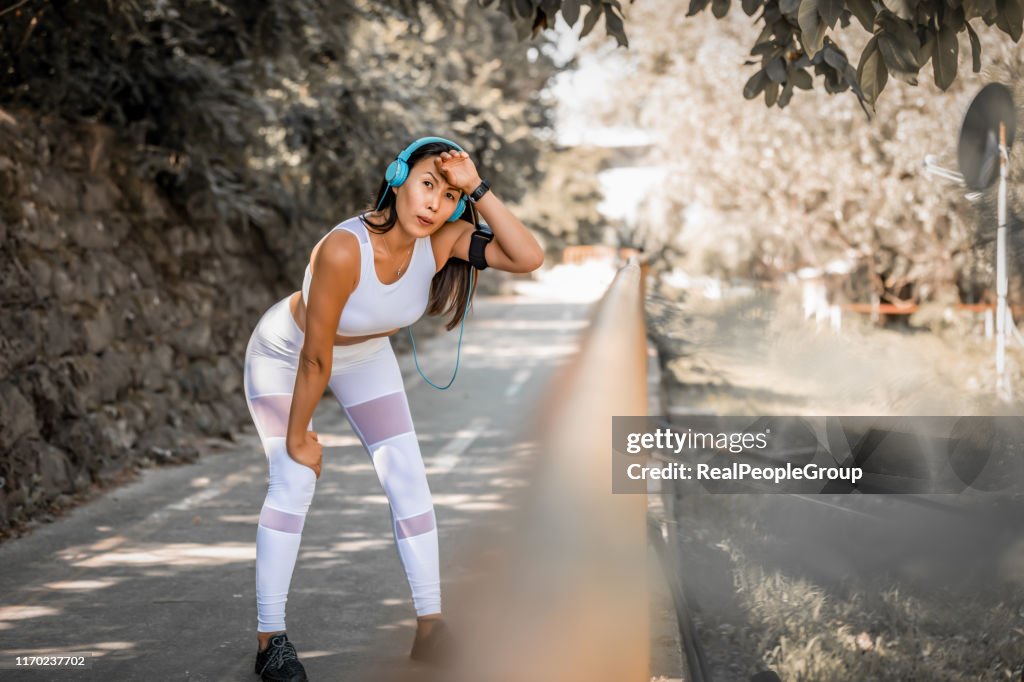 Young runner outdoors