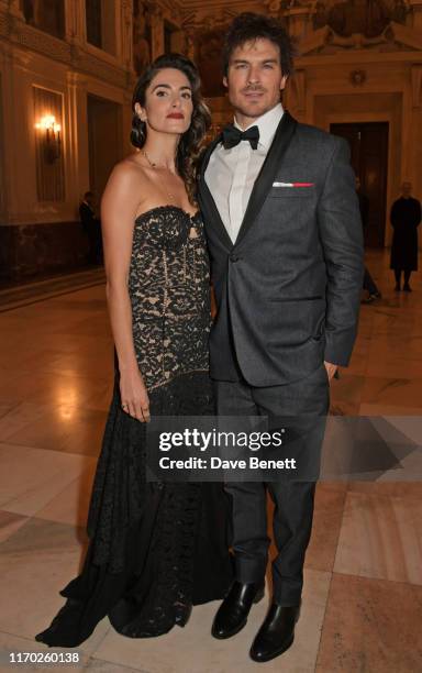 Nikki Reed wearing Jonathan Simkhai and Ian Somerhalder wearing Tommy Hilfiger attend The Green Carpet Fashion Awards, Italia 2019, after party...