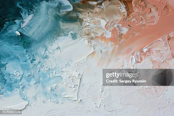 oil painting texture - pittura ad olio foto e immagini stock
