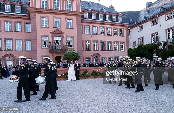 Princess Nathalie zu Sayn-Wittgenstein-Berleburg and Alexander Johannsmann celebrate their wedding on June 18, 2011 in Bad Berleburg, Germany.