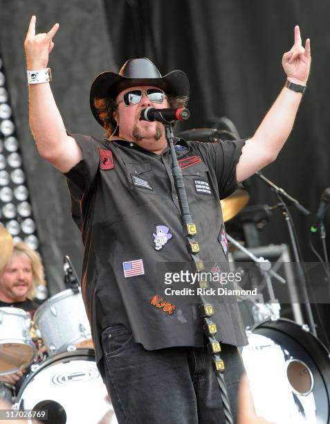 Colt Ford performs during the First Annual Rapids Jam Music Festival 2011 at the Carolina Crossroads Outdoor Amphitheate on June 18, 2011 in Roanoke...