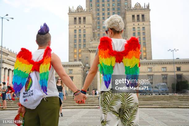 gay pride - kostümflügel stock-fotos und bilder