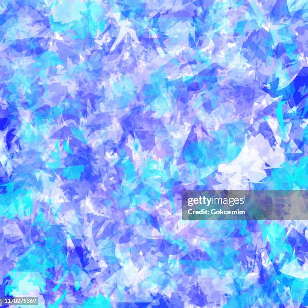 blue astract diamond effect texture background. shiny broken glass pieces background. useful to create surface effect for your design products such as background of greeting cards, architectural and decorative patterns. - turquoise gemstone stock illustrations