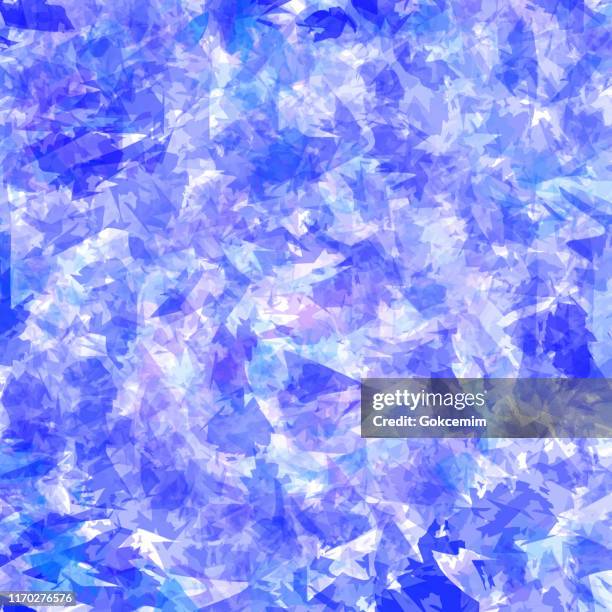 blue astract diamond effect texture background. shiny broken glass pieces background. useful to create surface effect for your design products such as background of greeting cards, architectural and decorative patterns. - crushing ice stock illustrations
