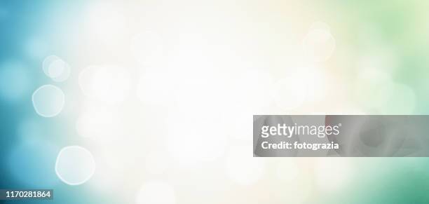 defocused lights panorama - soft green background stock pictures, royalty-free photos & images