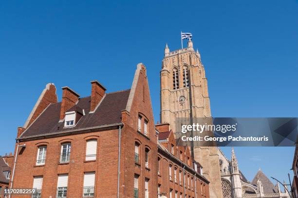 the free-standing belfry in dunkirk, france - nord stock pictures, royalty-free photos & images