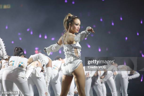 Singer Joey Yung performs during her concert 'Pretty Crazy' at Hong Kong Coliseum on August 24, 2019 in Hong Kong, China.
