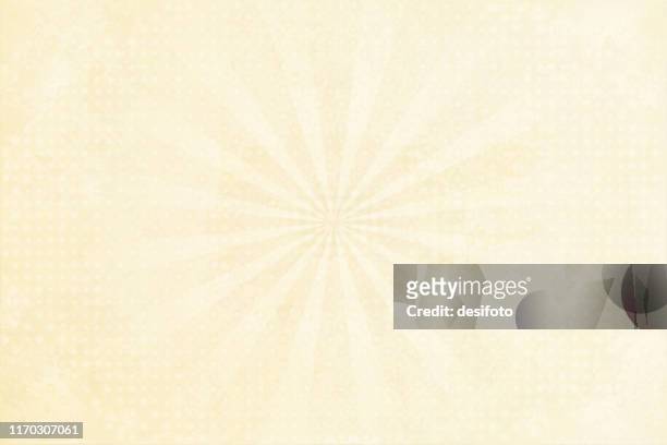 illustrazioni stock, clip art, cartoni animati e icone di tendenza di grunge sfondo beige sunburst lente flare mezzo tono stock illustrazione vettoriale - color crema
