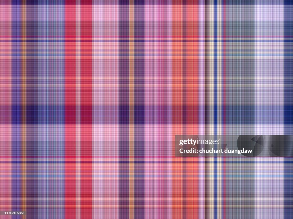 Seamless plaid fabric loincloth with stripe color abstract background pattern texture