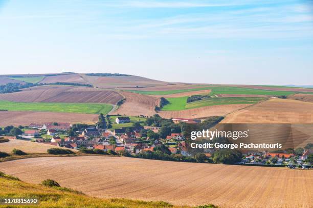 escalles village near cap blanc nez in france - cap blanc nez stock pictures, royalty-free photos & images