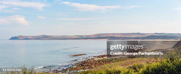 panorama of cap blanc nez from cap gris nez, france - hauts de france fotografías e imágenes de stock