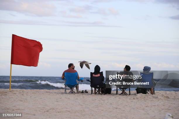 General view of visitors to Jones Beach on August 25, 2019 in Wantagh, New York.