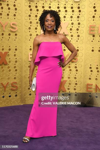 Playwright Charlayne Woodard arrives for the 71st Emmy Awards at the Microsoft Theatre in Los Angeles on September 22, 2019.