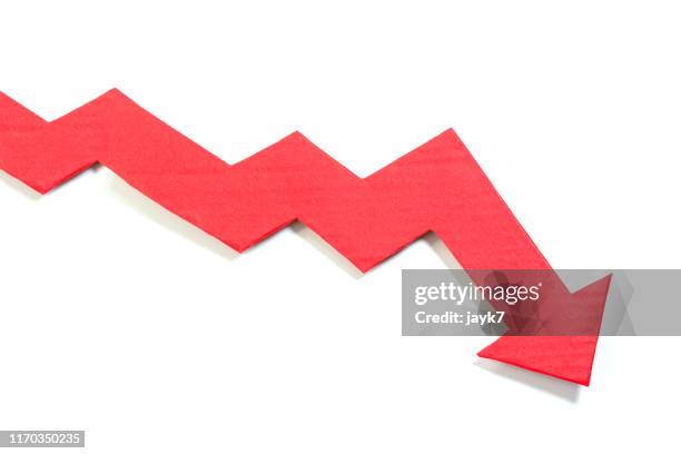 down arrow - stock market crash stock pictures, royalty-free photos & images