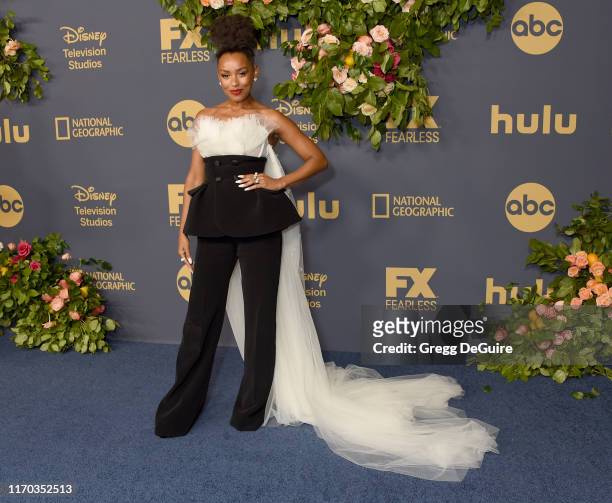 Melanie Liburd arrives at the Walt Disney Television Emmy Party on September 22, 2019 in Los Angeles, California.