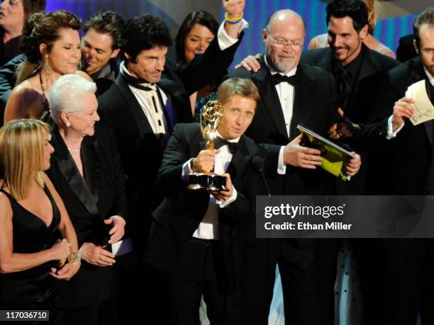 Executive producer Bradley Bell with cast & crew accept the Outstanding Drama Series award for "The Bold and the Beautiful" onstage during the 38th...