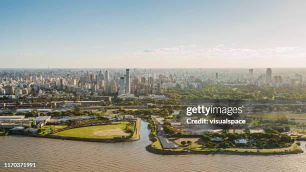 buenos aires aerial view - buenos-aires imagens e fotografias de stock