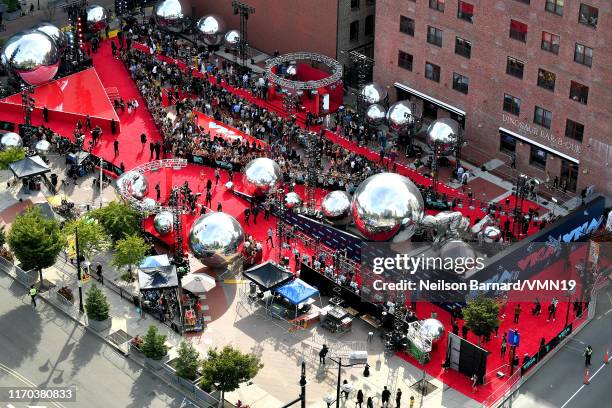 View of the red carpet during the 2019 MTV Video Music Awards at Prudential Center on August 26, 2019 in Newark, New Jersey.