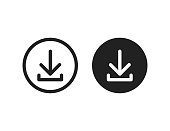 Download vector icon install symbol. Simple flat isolated vector illustration or sign for web site or mobile app.