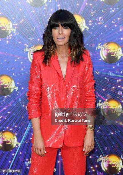 Claudia Winkleman attends the "Strictly Come Dancing" launch show red carpet arrivals at Television Centre on August 26, 2019 in London, England.