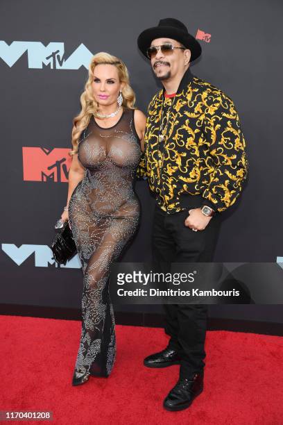 Coco Austin and Ice-T attend the 2019 MTV Video Music Awards at Prudential Center on August 26, 2019 in Newark, New Jersey.