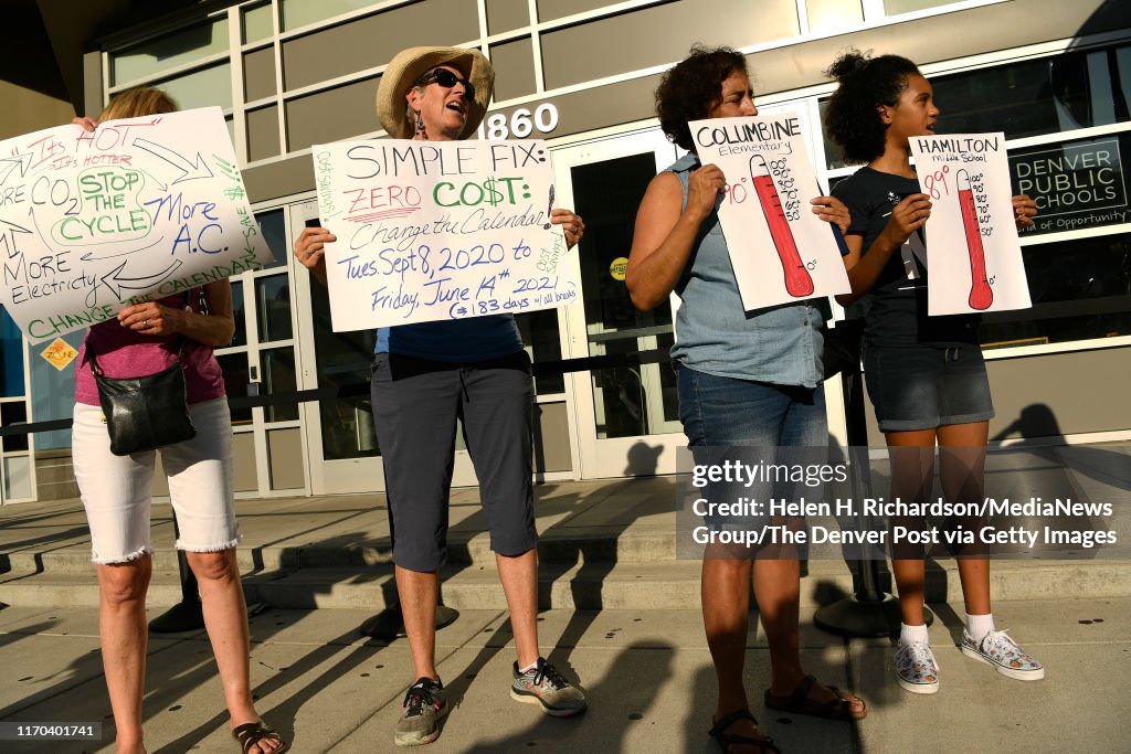 Caucus of Todays Teachers holds rally to protest lack of air conditioning in DPS schools.