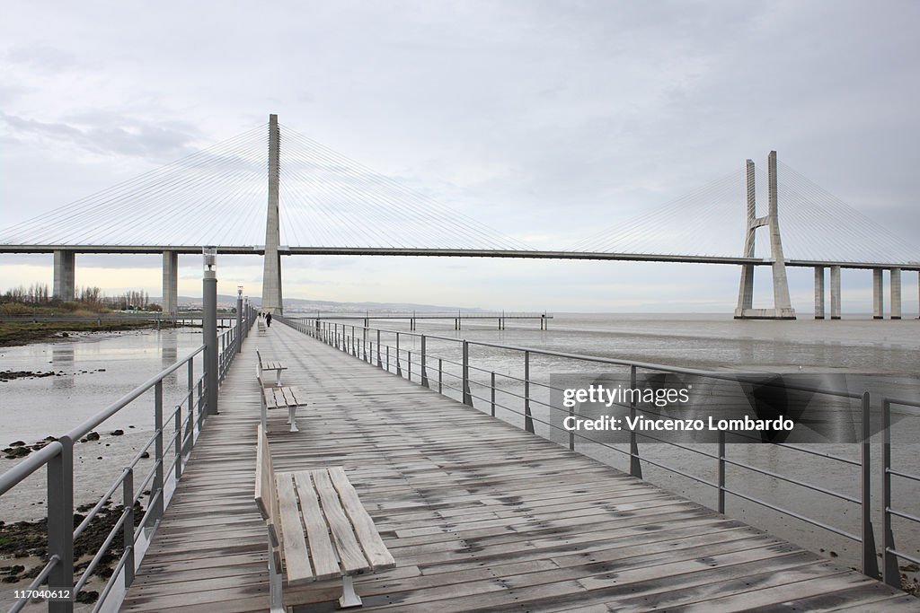 Vasco da Gama bridge, Lisbon, Portugal, Europe