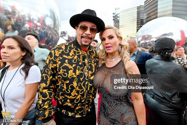 Ice-T and Coco Austin attend the 2019 MTV Video Music Awards at Prudential Center on August 26, 2019 in Newark, New Jersey.