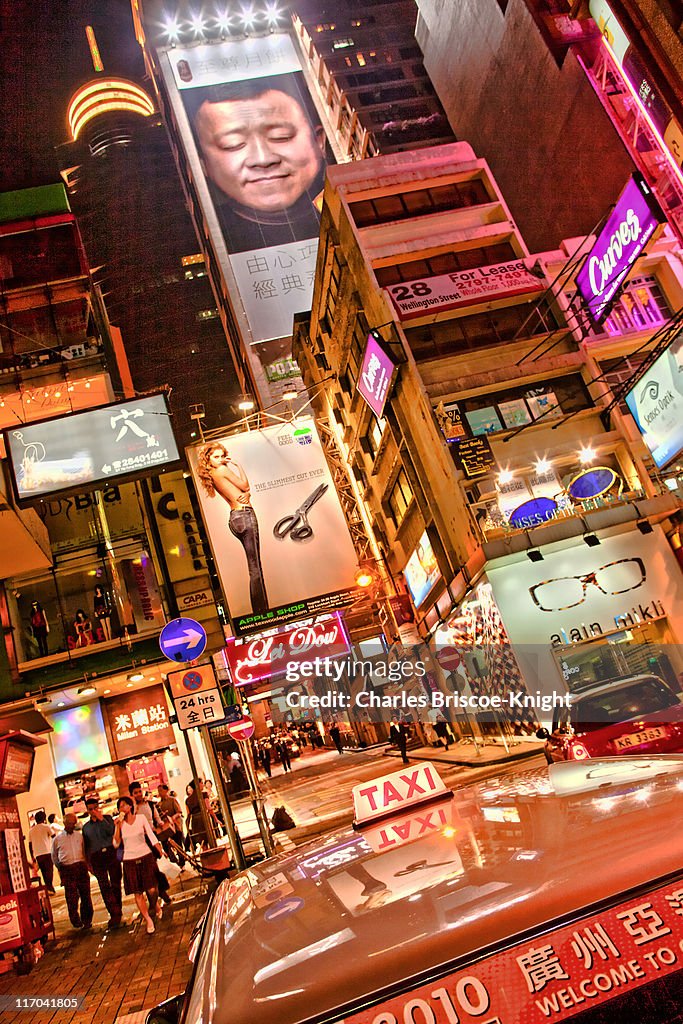 Night lights of Hong Kong