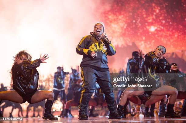 Missy Elliott performs onstage during the 2019 MTV Video Music Awards at Prudential Center on August 26, 2019 in Newark, New Jersey.