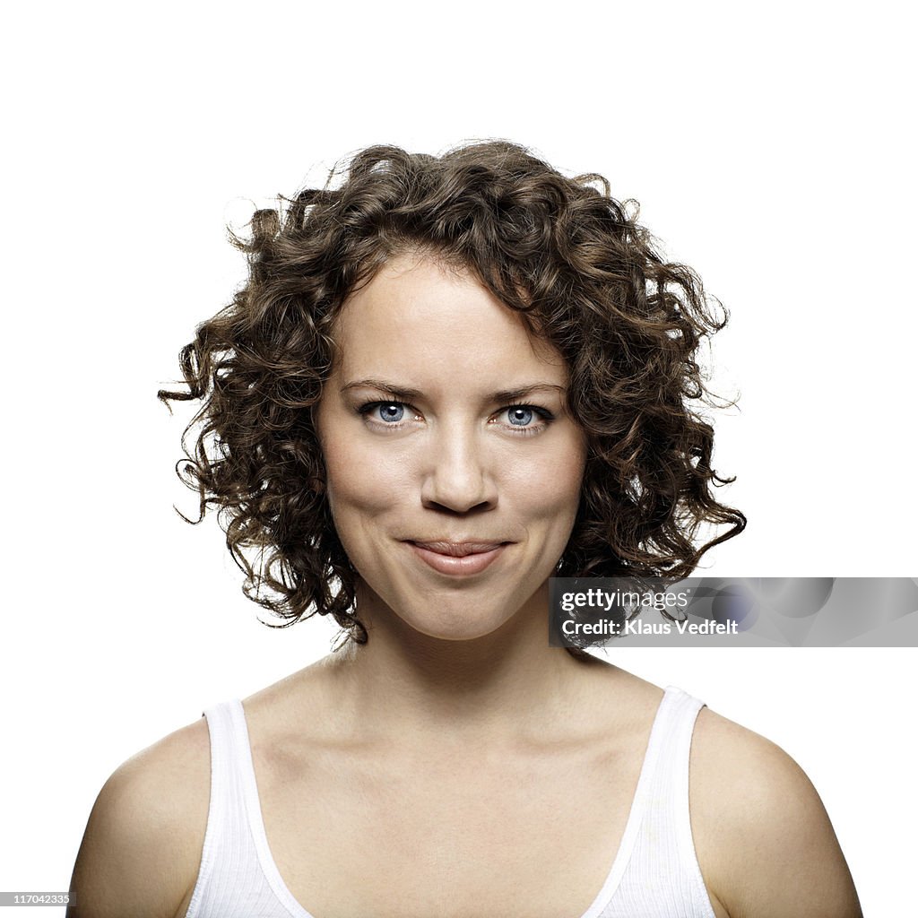 Portrait of young woman smiling